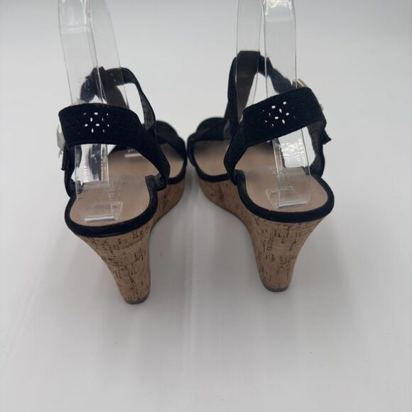 Brand New Charles by Charles David Black Cork Wedge with Buckle Strap. Size 8.5M - Picture 5 of 9